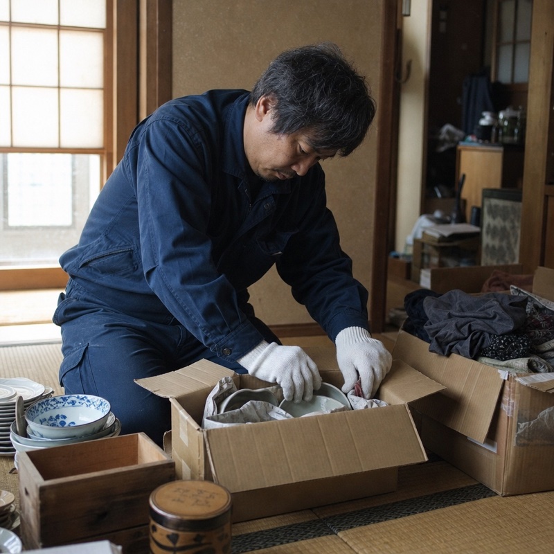 遺品の仕分けと整理作業